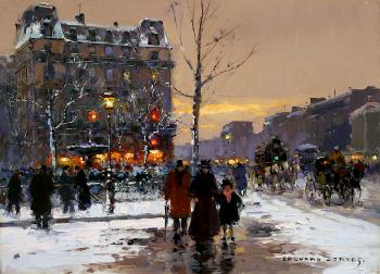Edouard Cortes : Place Pigalle, Winter